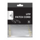 Patch cord kat.6 miedź UTP 0.25m szary