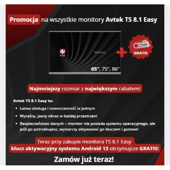 Monitor interaktywny TS 8.1 Easy 86 z Androidem