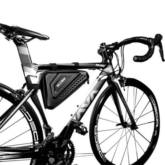 Etui sakwa na ramę ES19 1L uchwyt rower czarny 