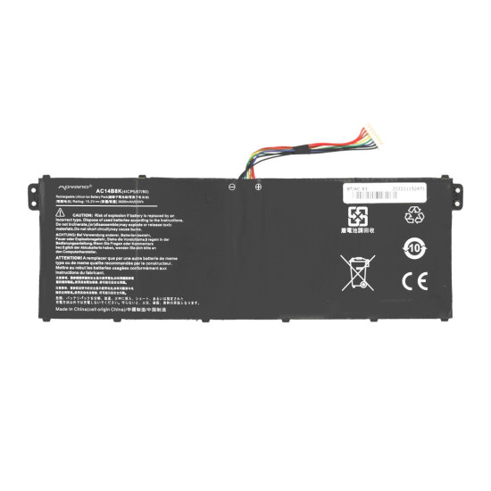 Bateria AC14B3K AC14B7K AC14B8K do Acer E3-111 - 3600 mAh (55 Wh)