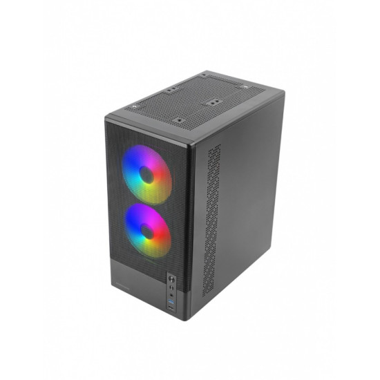 Obudowa MARS MC-ONYX Czarna mATX x3ARGB 