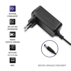 Zasilacz impulsowy 30W | 15V | 2A | 5.5*2.5