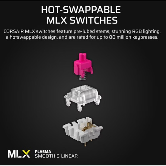 Klawiatura gamingowa Vanguard 96 MLX Plasma czarna