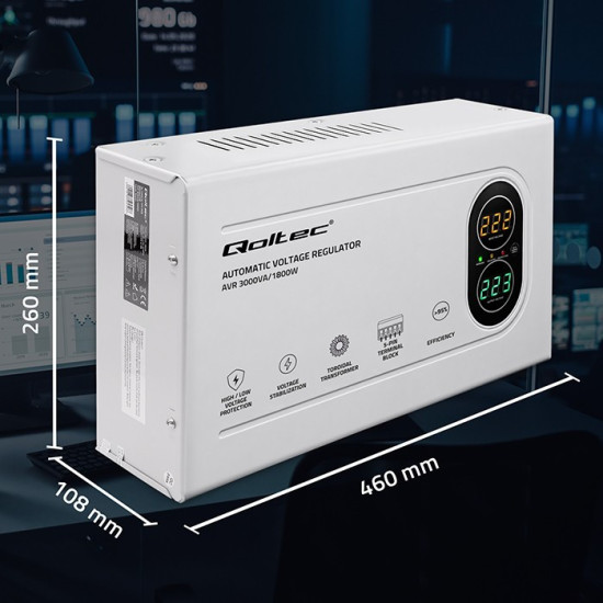 Stabilizator napięcia AVR 3000VA | 1800W 