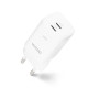 Ładowarka GaN 45W 2xUSB-C biała