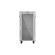Szafa instalacyjna rack stojąca 19 cali 22U 600x600 drzwi przeszklone LCD (Flat pack) szara