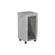 Szafa instalacyjna rack stojąca 19 cali 22U 600x600 drzwi przeszklone LCD (Flat pack) szara