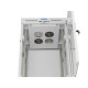 Szafa instalacyjna rack stojąca 19 cali 22U 600x600 drzwi przeszklone LCD (Flat pack) szara