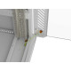 Szafa instalacyjna rack stojąca 19 cali 22U 600x600 drzwi przeszklone LCD (Flat pack) szara