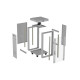 Szafa instalacyjna rack stojąca 19 cali 22U 600x600 drzwi przeszklone LCD (Flat pack) szara