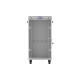 Szafa instalacyjna rack stojąca 19 cali 22U 600x600 drzwi przeszklone LCD (Flat pack) szara