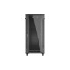 Szafa instalacyjna rack stojąca 19 cali 27U 600x1000 drzwi przeszklone (Flat pack) czarna