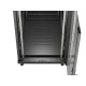 Szafa instalacyjna rack stojąca 19 cali 27U 600x1000 drzwi przeszklone (Flat pack) czarna