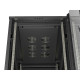 Szafa instalacyjna rack stojąca 19 cali 27U 600x1000 drzwi przeszklone (Flat pack) czarna