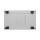 Szafa instalacyjna rack stojąca 19 cali 42U 600x1000 drzwi przeszklone LCD (Flat pack) szara