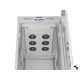 Szafa instalacyjna rack stojąca 19 cali 42U 600x1000 drzwi przeszklone LCD (Flat pack) szara