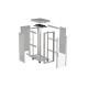 Szafa instalacyjna rack stojąca 19 cali 42U 600x1000 drzwi przeszklone LCD (Flat pack) szara