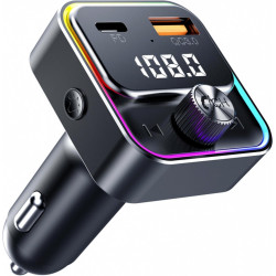 Transmiter FM SWM 3000 Modulator Bluetooth, USB A+C, MP3, PD, QC 3.0, Siri