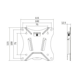 Uchwyt ścienny do TV, 13-27 cale, max 25kg 