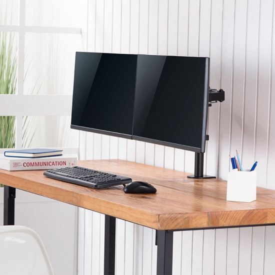 Uchwyt do 2 x monitor 17-32 cali, ramie 390 mm 