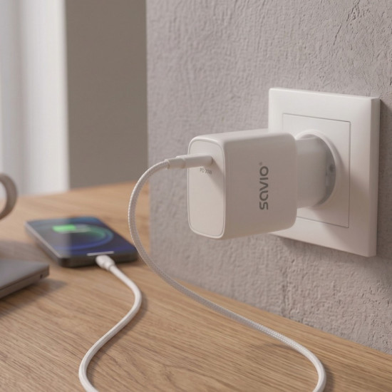Ładowarka sieciowa 20W Power Delivery 3.0, Biała LA-14