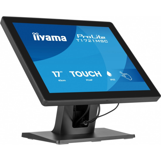 Monitor 17 cali T1721MSC-B3 pojemnościowy 10pt.,TN, IPX3, HDMI, VGA, 5ms, 5:4, 2x2W, 7h