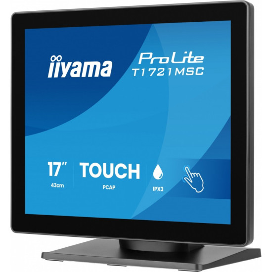 Monitor 17 cali T1721MSC-B3 pojemnościowy 10pt.,TN, IPX3, HDMI, VGA, 5ms, 5:4, 2x2W, 7h