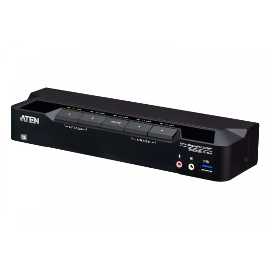 *4-Port USB 3.0 8K DisplayPort KVMP Sw 
