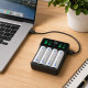 Ładowarka do akumulatorków Ni-MH typu R03 AAA R6 AA | LCD | kabelUSB-C 