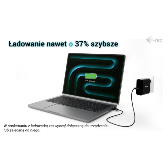 Ładowarka USB-C GaN Charger PD 100W czarna