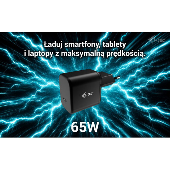 Ładowarka 65W USB-C GaN Charger PD 65W czarna