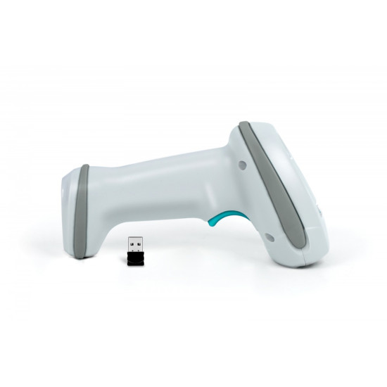 Zaawansowany czytnik kodów kreskowych bezprzewodowy USB-RJ45 2m, 1D/2D 2m/s, IP52, stojak w zestawie