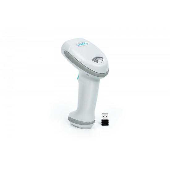 Zaawansowany czytnik kodów kreskowych bezprzewodowy USB-RJ45 2m, 1D/2D 2m/s, IP52, stojak w zestawie