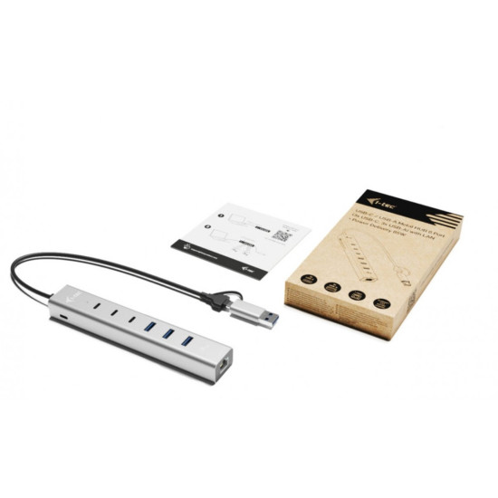 Hub USB-C/USB-A Metal Hub 6 port 3xUSBc/3xUSBa 