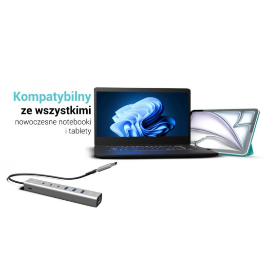 Hub USB-C/USB-A Metal Hub 6 port 3xUSBc/3xUSBa 