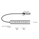 Hub USB-C/USB-A Metal Hub 6 port 3xUSBc/3xUSBa 
