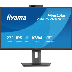 Monitor 27 cali Prolite XB2797QSNPH-B1,IPS,QHD,CAM,MIC,HDMI, DP, 4xUSB,75Hz, USB-C DOCK  96W, RJ45,KVM, 2x2W, 5MP WINDOWS HELLO, HAS 150,  350CD, 1ms 