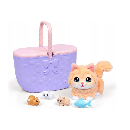 Maskotka interaktywna Little Live Pets - Kocia Mama w koszyku