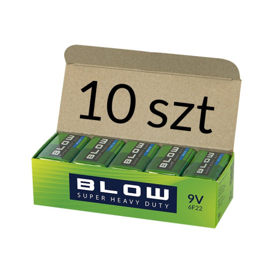 Bateria 9V 6F22 Super Heavy Duty 10 sztuk