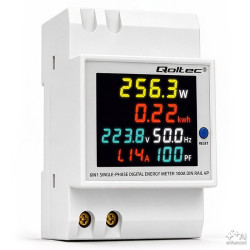 Jednofazowy miernik zużycia energii na szynę DIN | 230V | 100A | 3P 