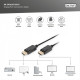 Kabel połączeniowy DisplayPort z zatrzaskami 8K 30Hz UHD Typ DP/DP M/M czarny 2m
