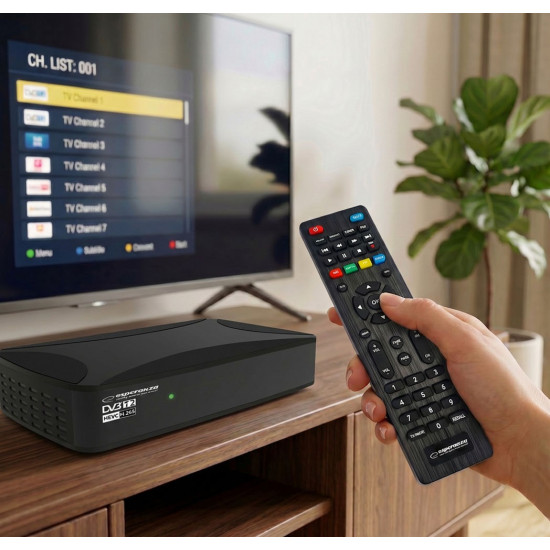 Tuner/dekoder cyfrowy DVB-T2 H.265/HEVC 