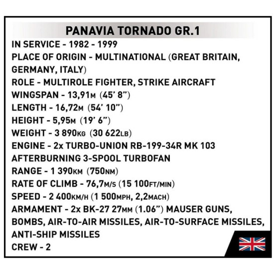 Klocki Panavia Tornado GR.1 520 elementów