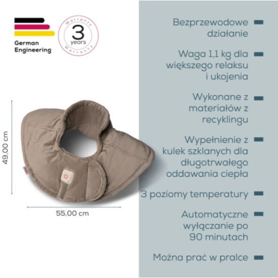 Poduszka grzewcza na ramiona HK165 taupe 