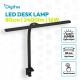 Lampa biurkowa LED, 80 cm, 2400 lm, 16 W, temp. barw 3000K-6500K, czarna