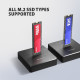 Stacja dokująca USB-C 3.2 Gen 2 ADSA-M2C11 ALU- 1xNVMe /SATA M.2 10Gbps