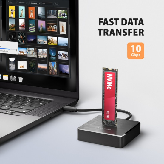 Stacja dokująca USB-C 3.2 Gen 2 ADSA-M2C11 ALU- 1xNVMe /SATA M.2 10Gbps