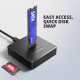 Stacja dokująca USB-C 3.2 Gen 2 ADSA-M2C11 ALU- 1xNVMe /SATA M.2 10Gbps