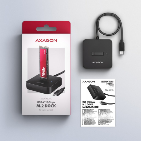 Stacja dokująca USB-C 3.2 Gen 2 - ADSA-M2C11L 1xNVMe M.2 10Gbps