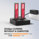 Stacja dokująca USB-C 3.2 Gen2x2 - 2 x NVMe M.2 20Gbps ADSA-M2C22L 